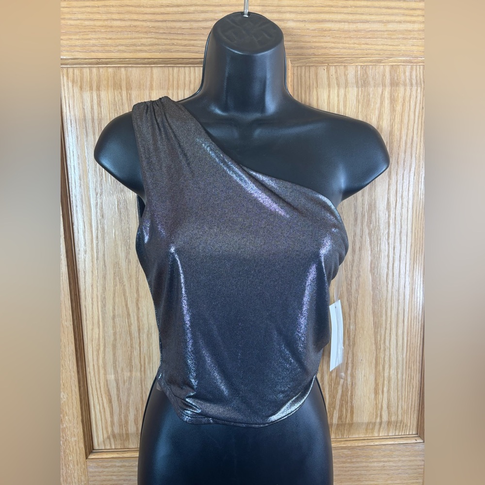 1. NWT GAZE shimmer one shoulder top 17-20” PTP
